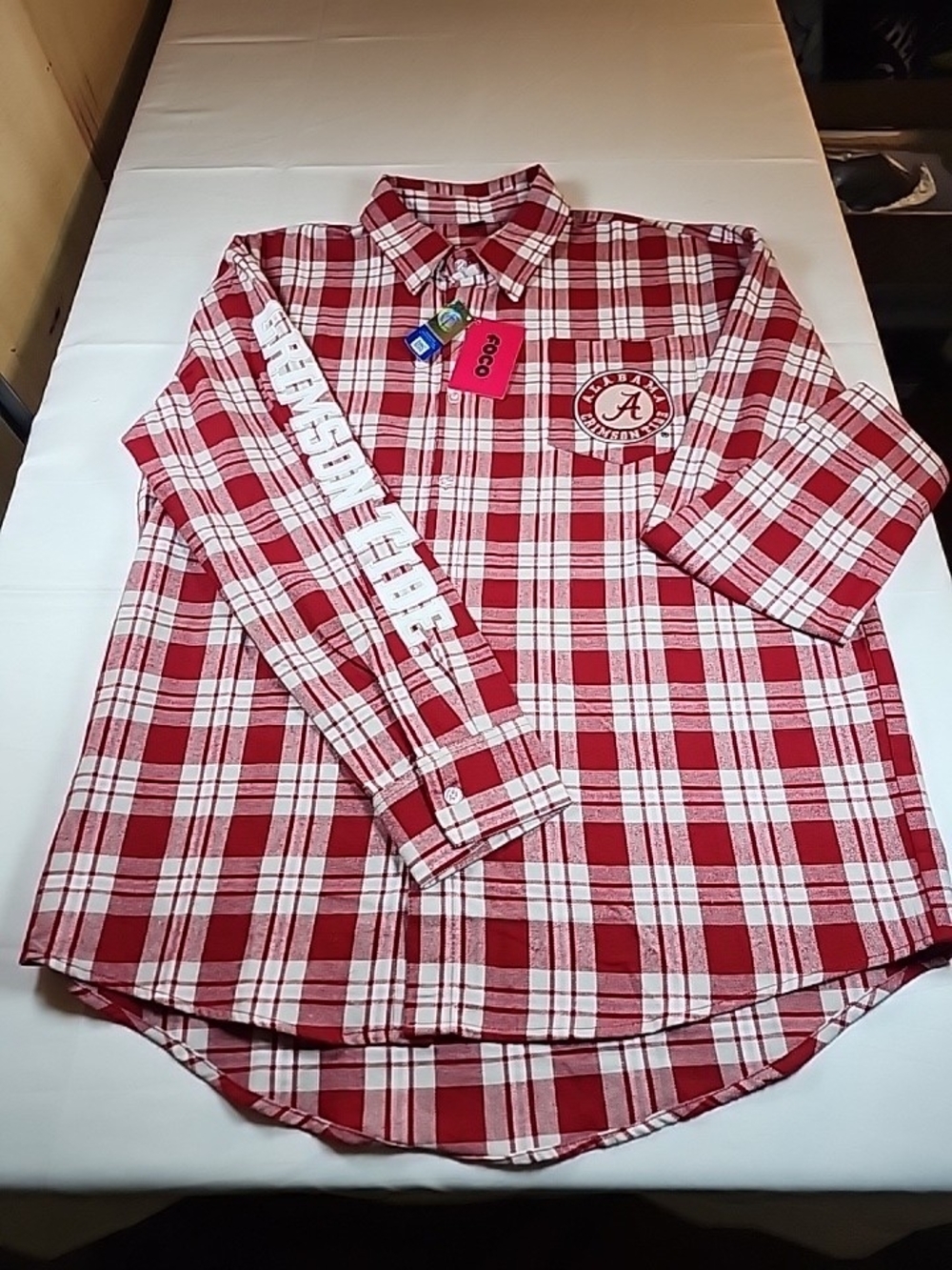Foco Alabama Crimson Tide Plaid Button-Down Shirt
